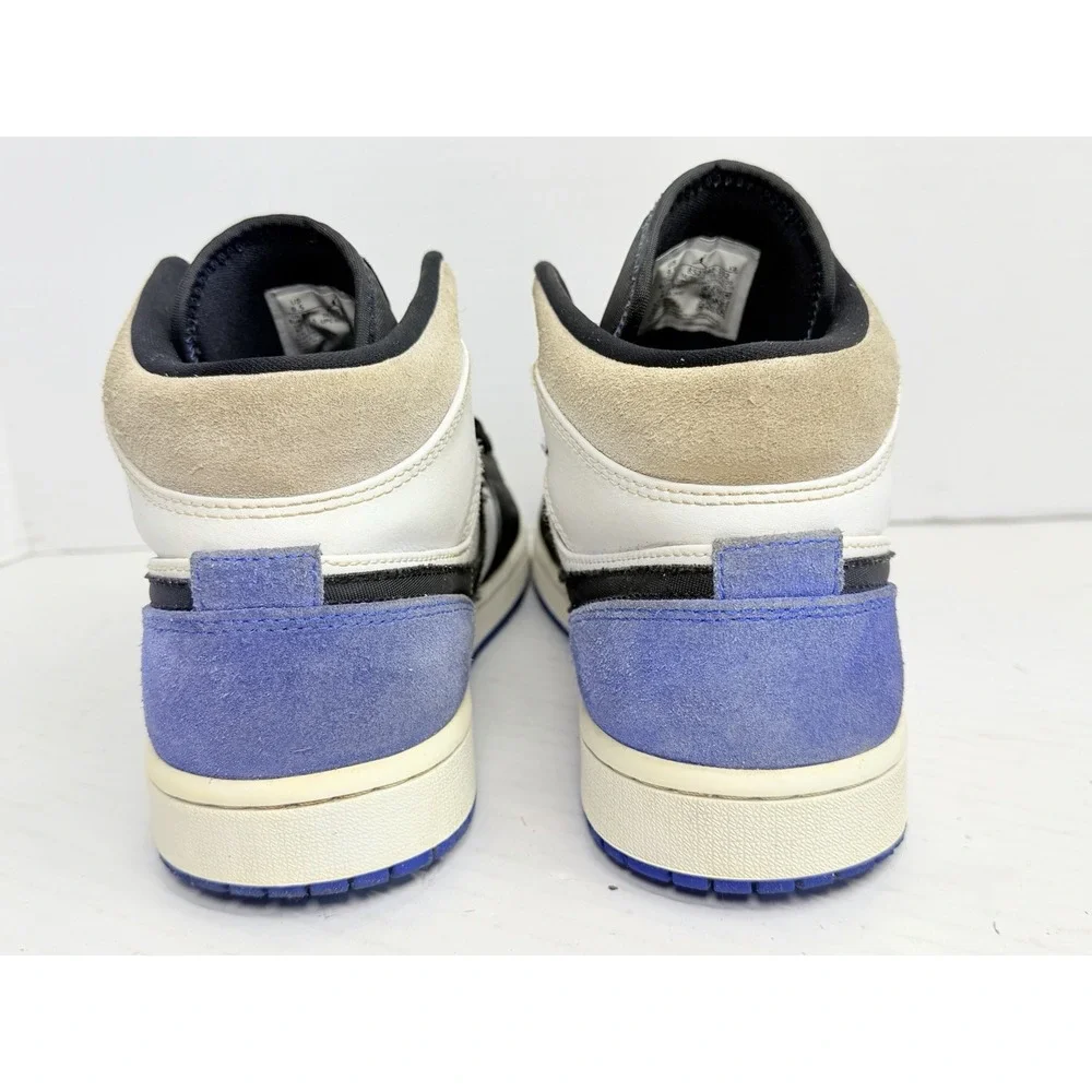 Air Jordan 1 Mid SE Royal Black Toe Men's 9.5 852542-102 Hyper Royal 2020